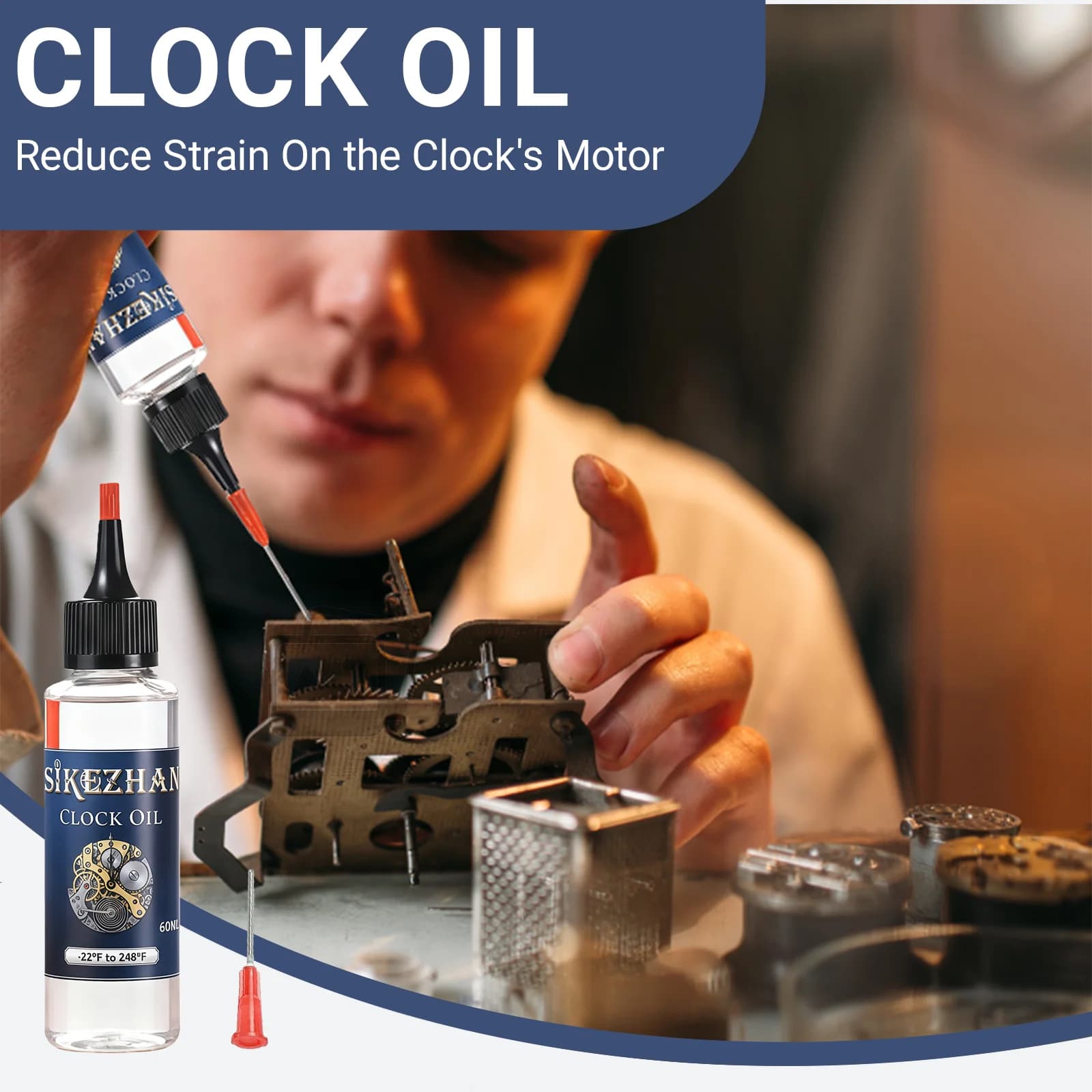 Huile d'horloges synthétique de qualité supérieure – Lubrification durable pour horloges anciennes e