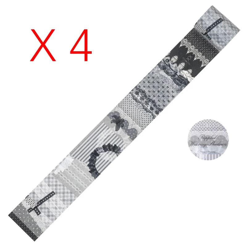 4 rouleaux de bandes washi imprimées en dentelle, pour emballage cadeau, décoration, scrapbooking, a