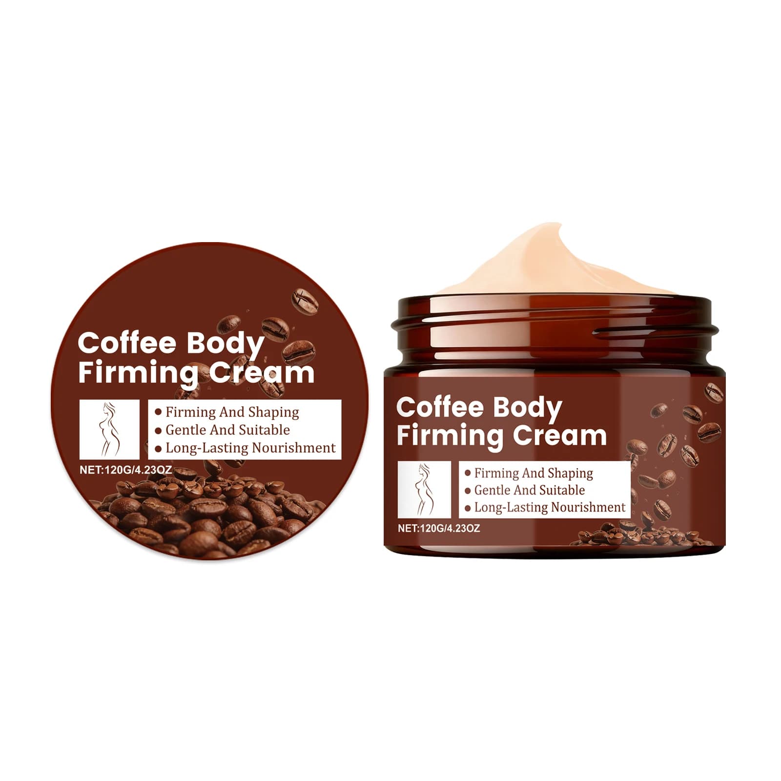 Crème Raffermissante Corps Anti-Cellulite Effet Liftant Non Grasse Adoucissante Sculptante Soin Corp