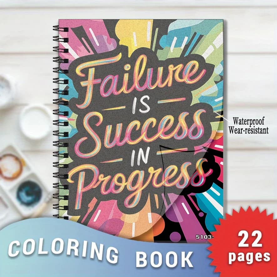 Livre de coloriage avec citations pour adultes – 8,3 x 11,2 pouces, 22 pages – Aide à soulager le st