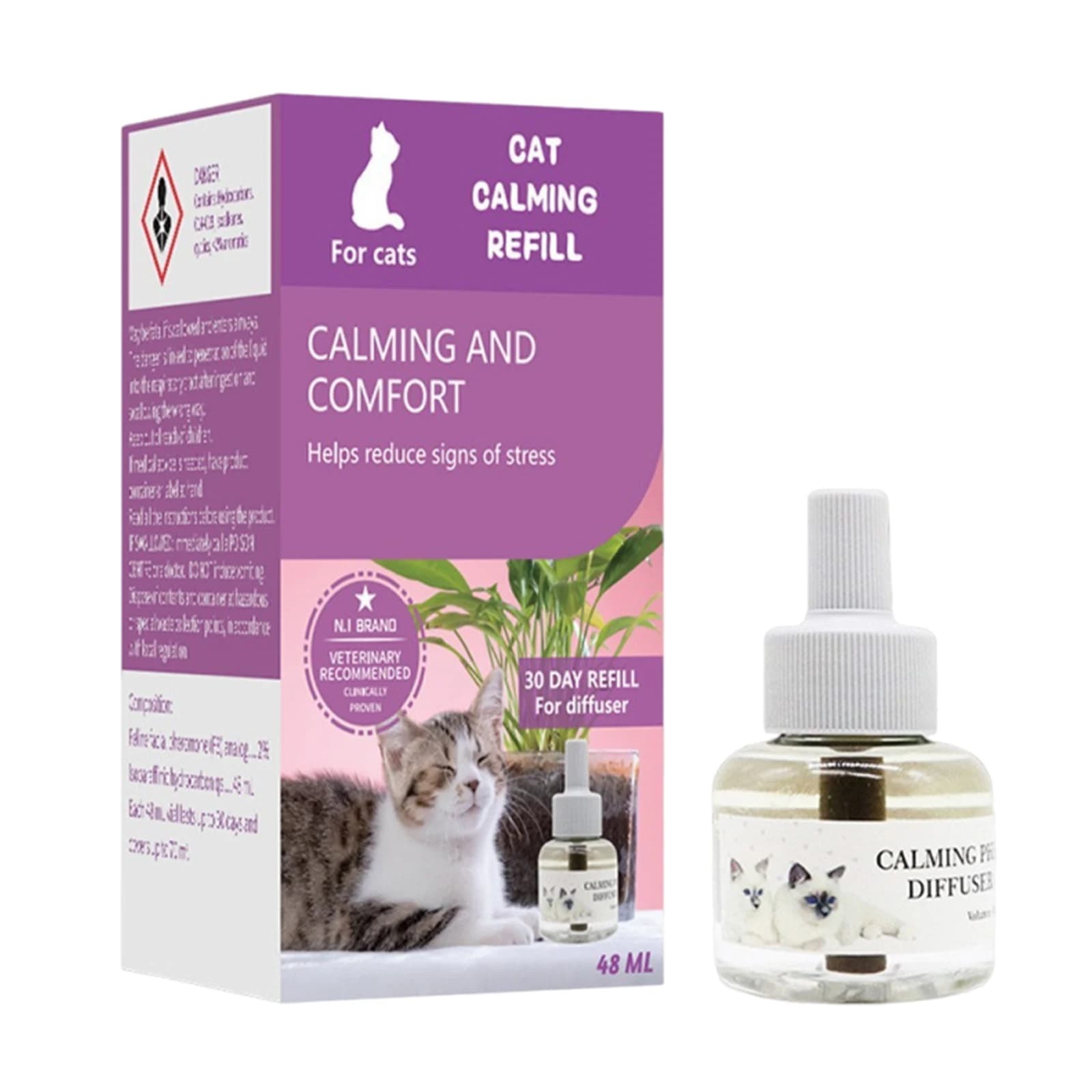 Offre Spéciale ! Diffuseur Apaisant pour Animaux de Compagnie, Phéromones 3-en-1 pour Animaux, Pour 