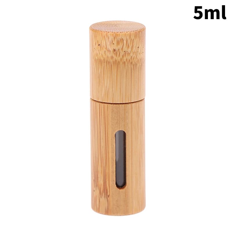 Flcopropriété à rouler en bambou 3/5/10ml, rouleau en bois, huile essentielle, Jules brillant, tube