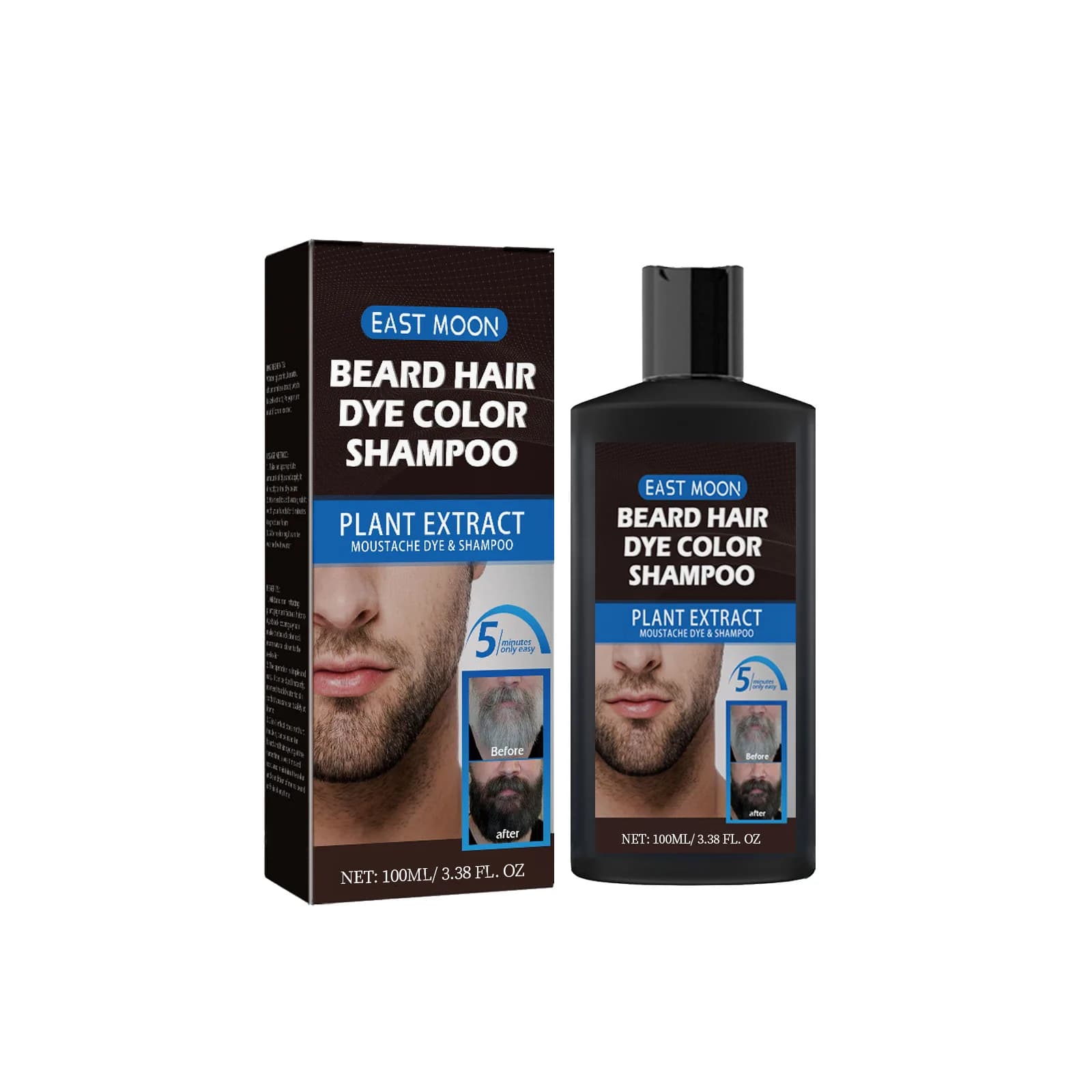 Shampoo colorant à la camomille pour barbe et moustache, coloration douce, nourrit les racines, fixa