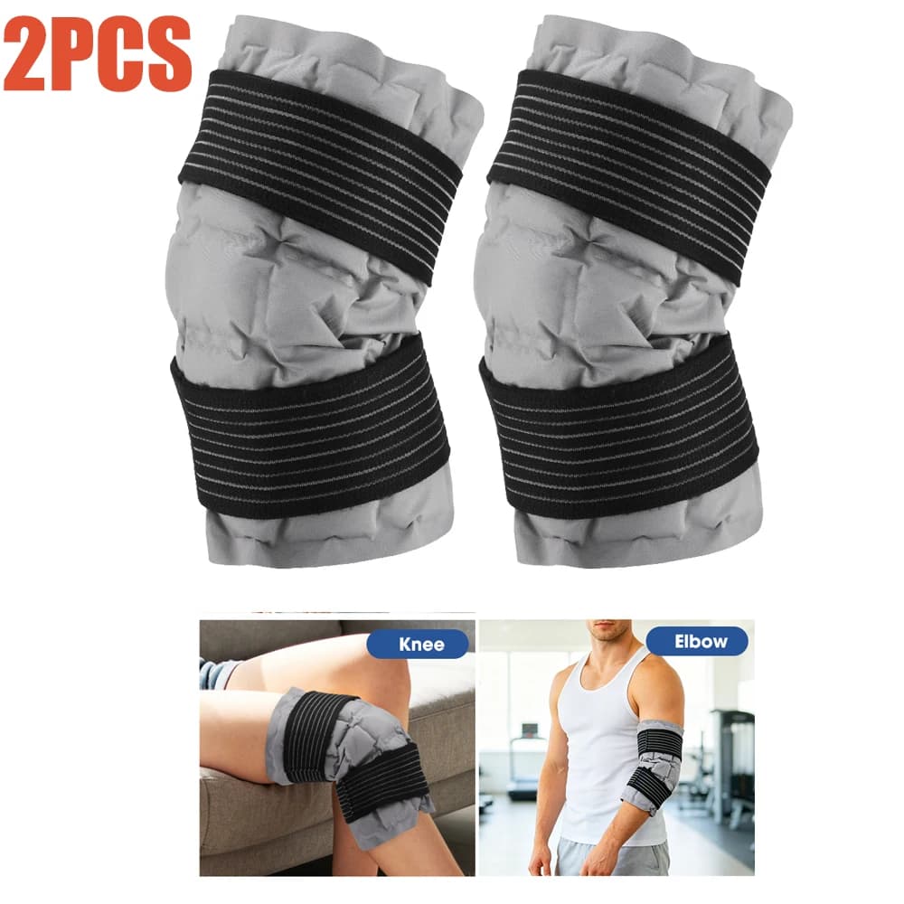 2 pièces de compresses de gel auto-absorbantes réutilisables, chaudes et froides, pour épaule, genou