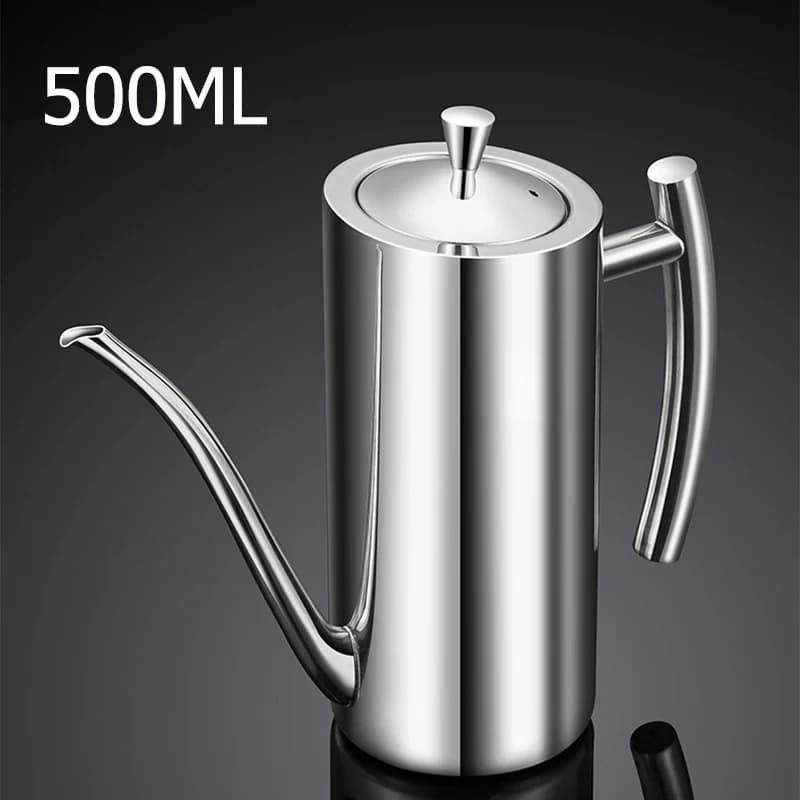 Pot d'huile en acier inoxydable 304, réservoir d'huile de cuisine, Sauce, vinaigre, anti-goutte, ant
