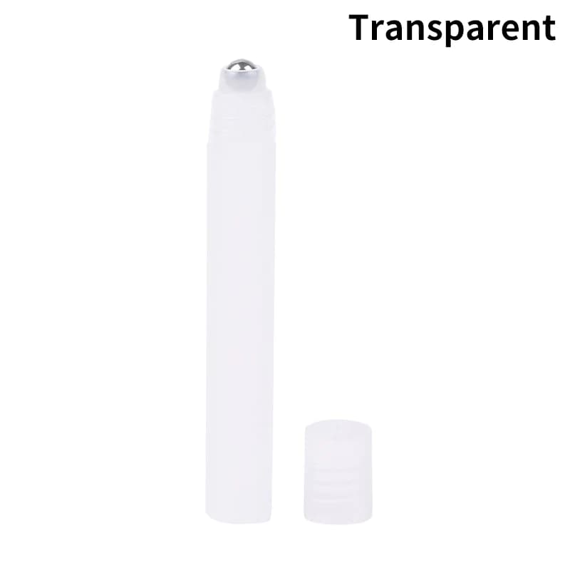 Bouteille vide de boule de rouleau de parfum de 10ml sur le récipient d'huile de liquides d'acier in