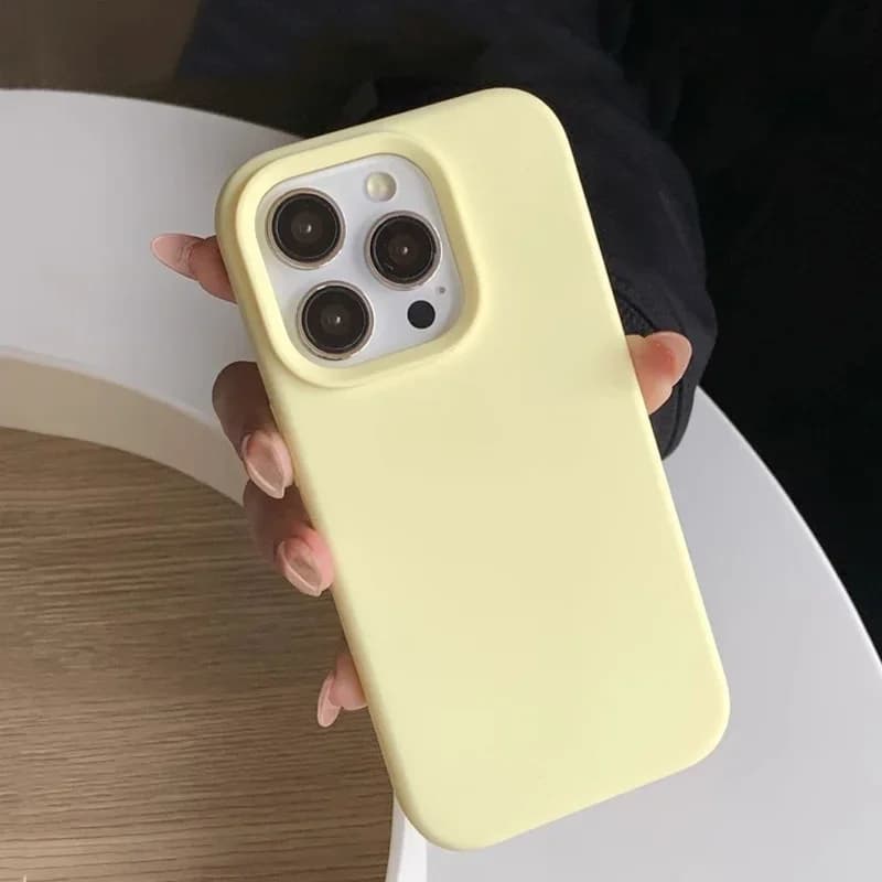Coque de téléphone en Silicone d'inspiration d' Dopamine, couleur unie, Simple, à la mode, pour iPho