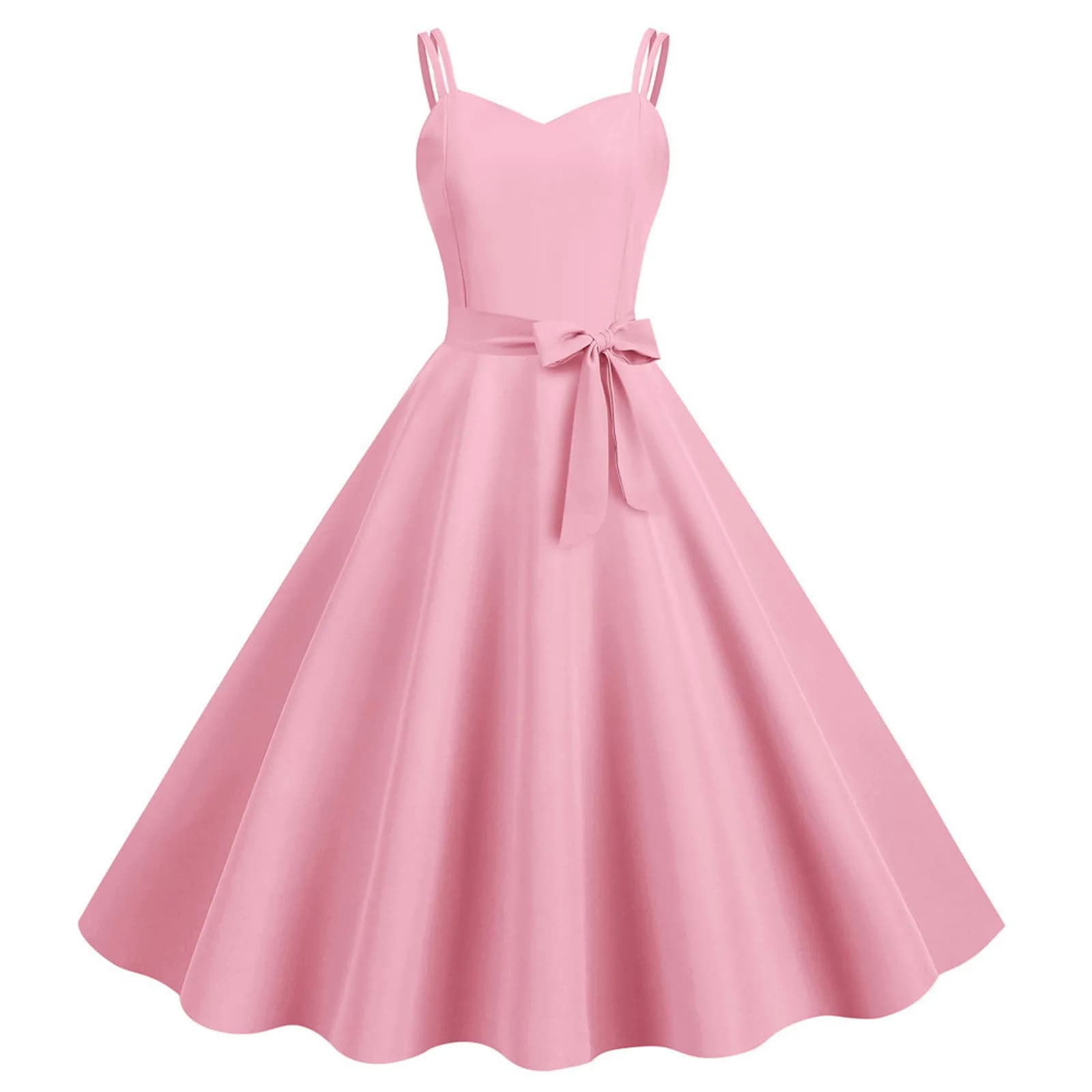 Robe trapèze rockabilly pour femmes, robe vintage Pin Up, robe trapèze décontractée, document solide