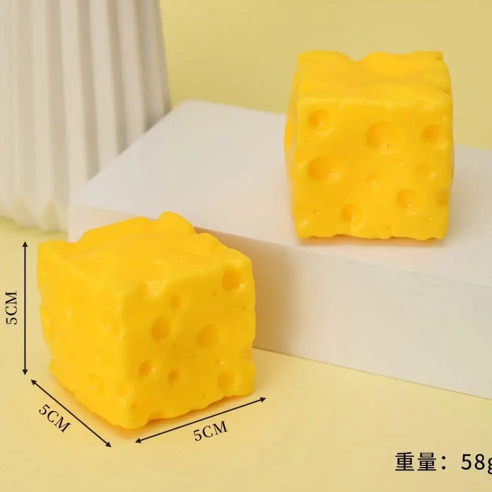 Jouet géant en forme de fromage à presser, taille extra large, jouet sensoriel anti-stress en forme 
