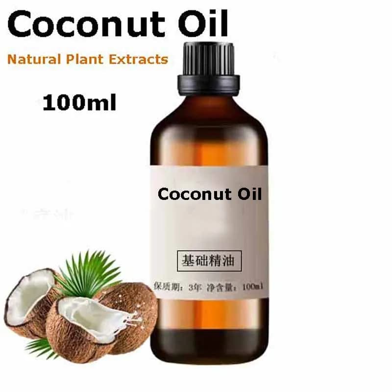 Huile de noix de coco fractionnée, 100ml, hydratante, facile à absorber, huile de Base de Massage co