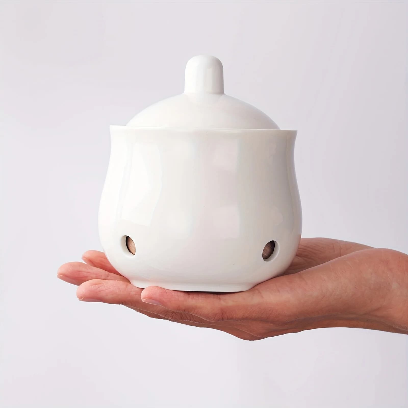 Un ensemble de pots de rangement en céramique pour l'ail et le gingembre, boîtes de rangement modern