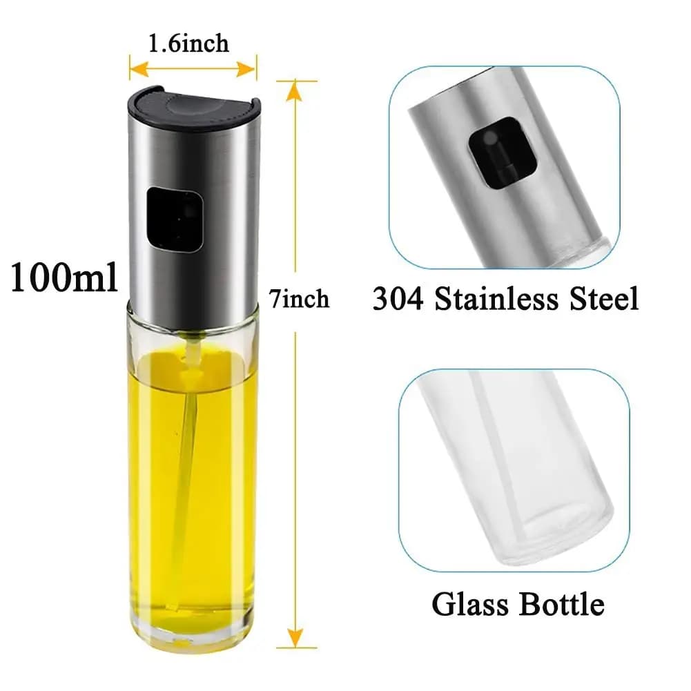 Pulvérisateur d'huile d'olive en verre de 100ML, 2 pièces, Mini Gadgets de cuisine pour friteuse à A
