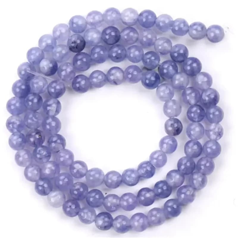 Perles en pierre d'angélite naturelle, amples, pour la fabrication de bijoux, Bracelets, collier, co