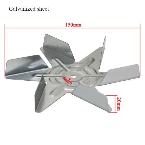 Lame de ventilateur d'extraction de poêle à granulés, circulation d'air chaud et dissipation thermiq