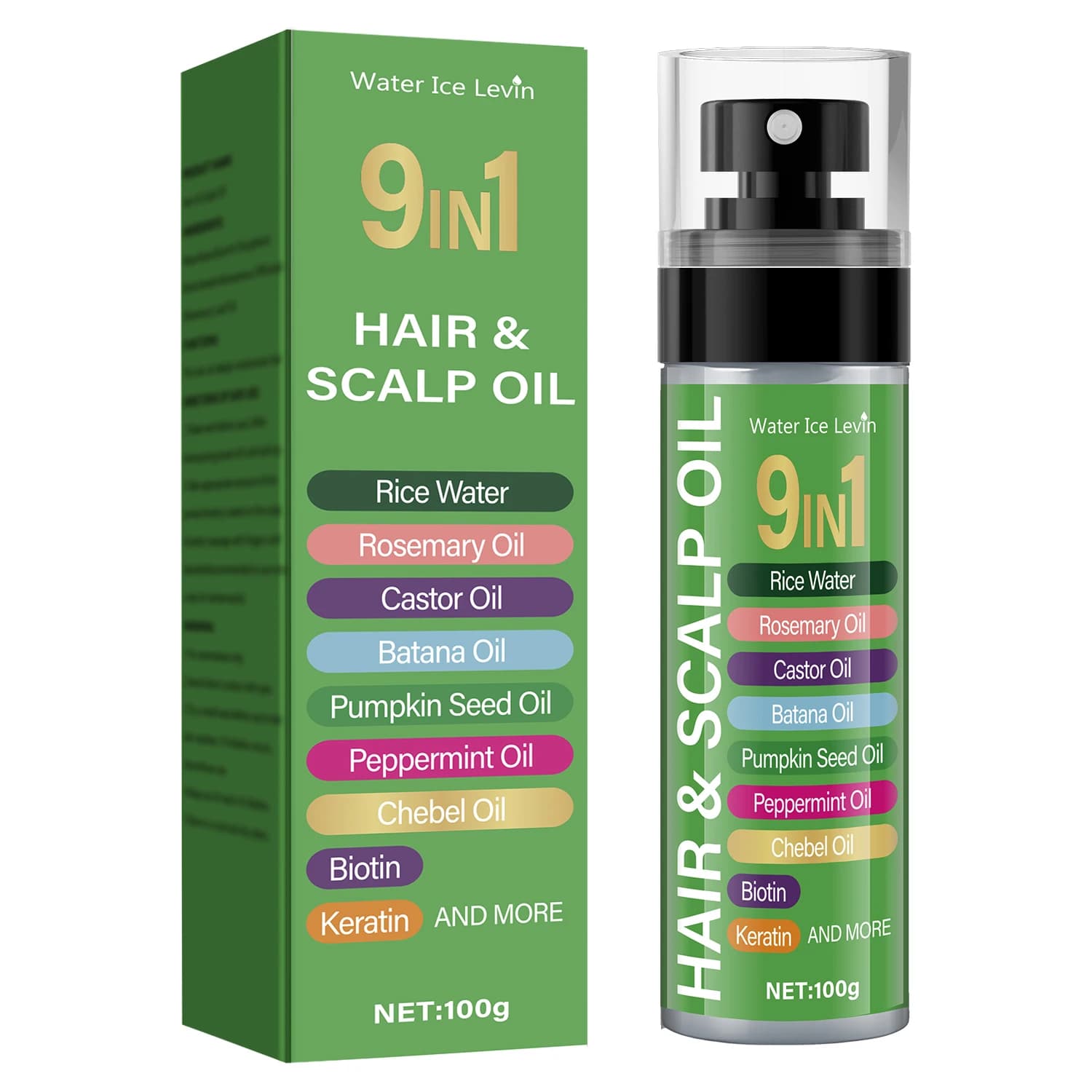 Huile Cheveux Riz 120ml - Complexe 7 Huiles Végétales, Nutrition Kératine, Revitalisation Cuir Cheve