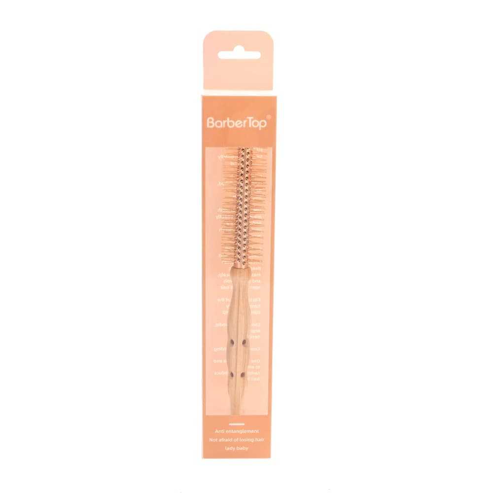 Manche de salon de coiffure, brosse roulante ronde, peigne à cheveux en sergé droit, résistant à la 