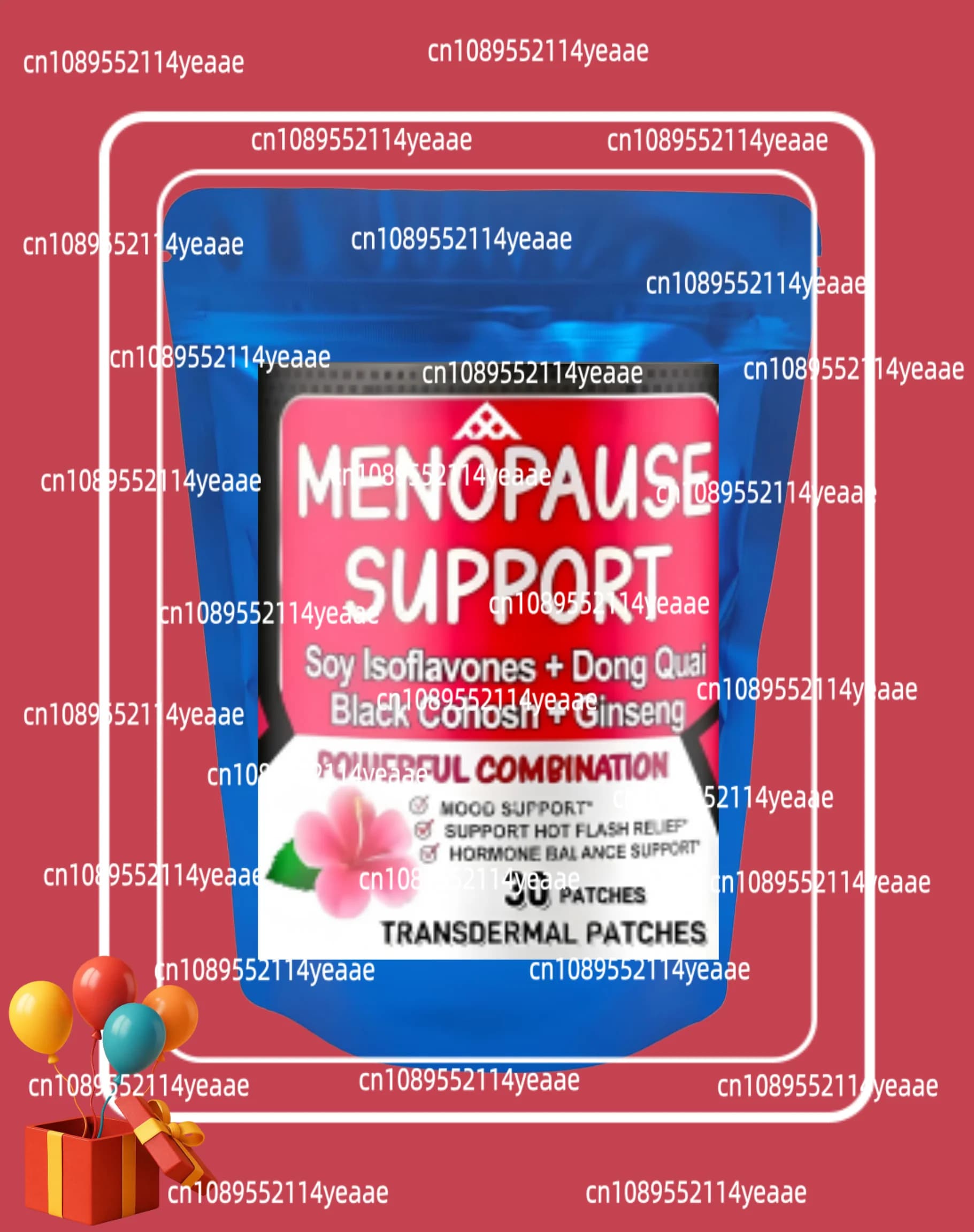 30 Patchs Transdermiques de Soutien à la Ménopause pour Femmes avec Dong Quai, Black Cohosh - Réduis