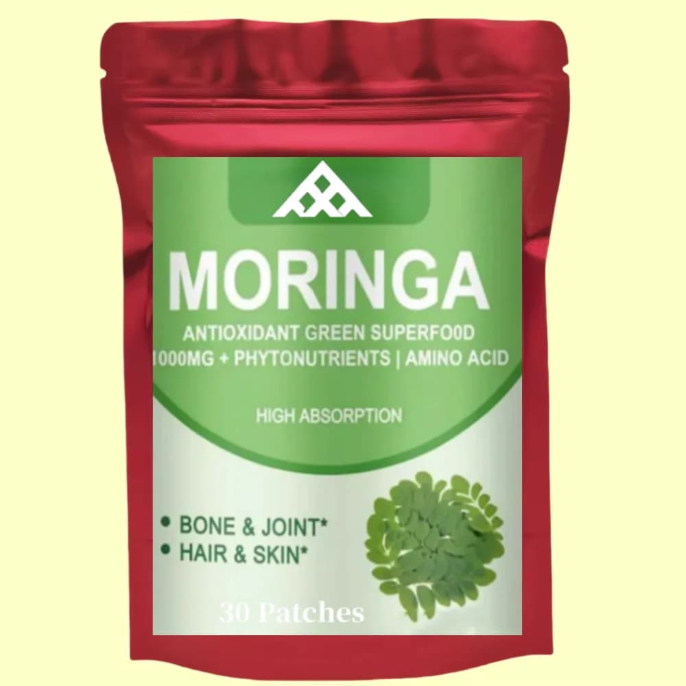 Patchs de Moringa - Soutien du système immunitaire, stimulant d'énergie et de métabolisme, anti-infl