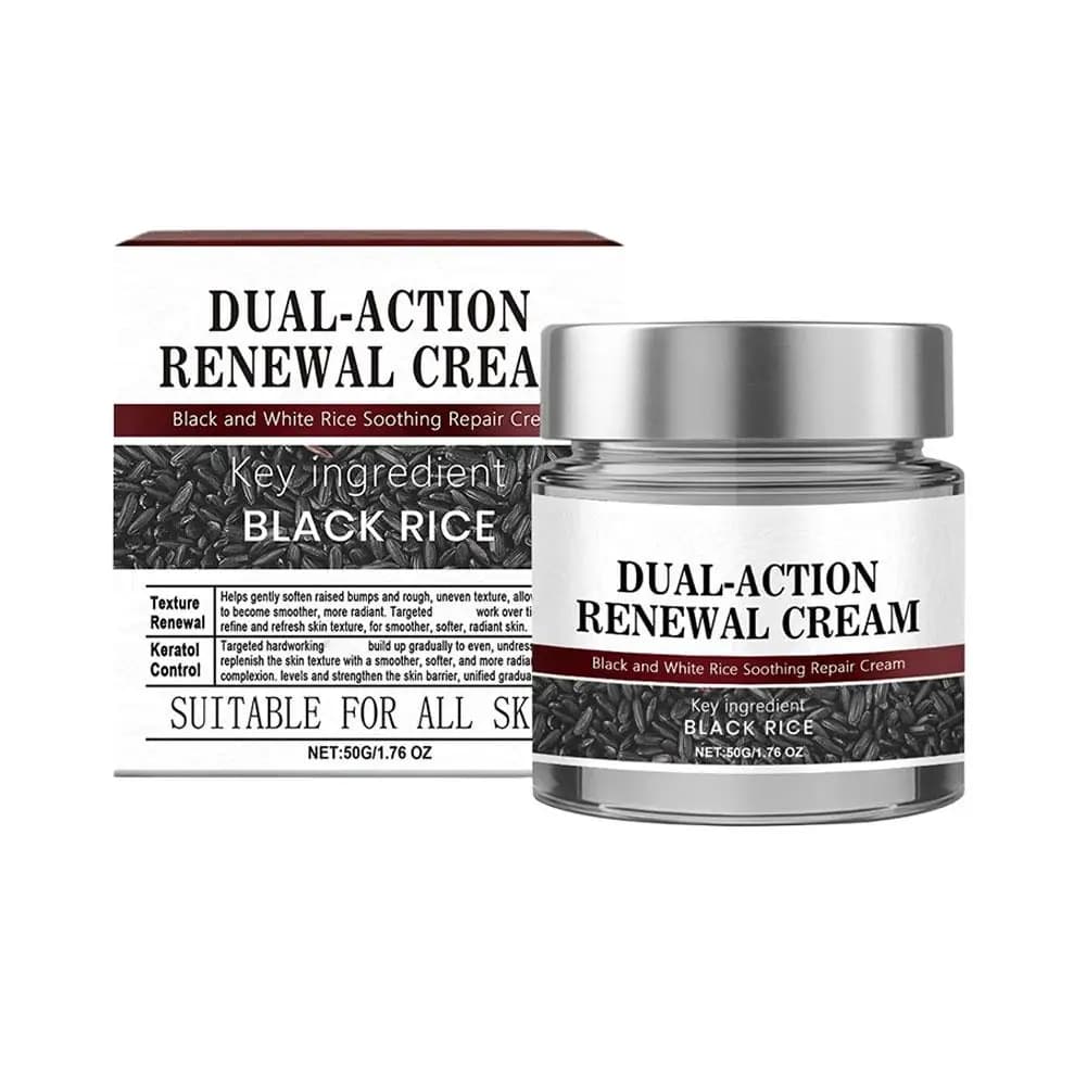 Crème à l'extrait de riz noir, réparatrice douce, hydratante apaisante pour peau sèche et sensible, 