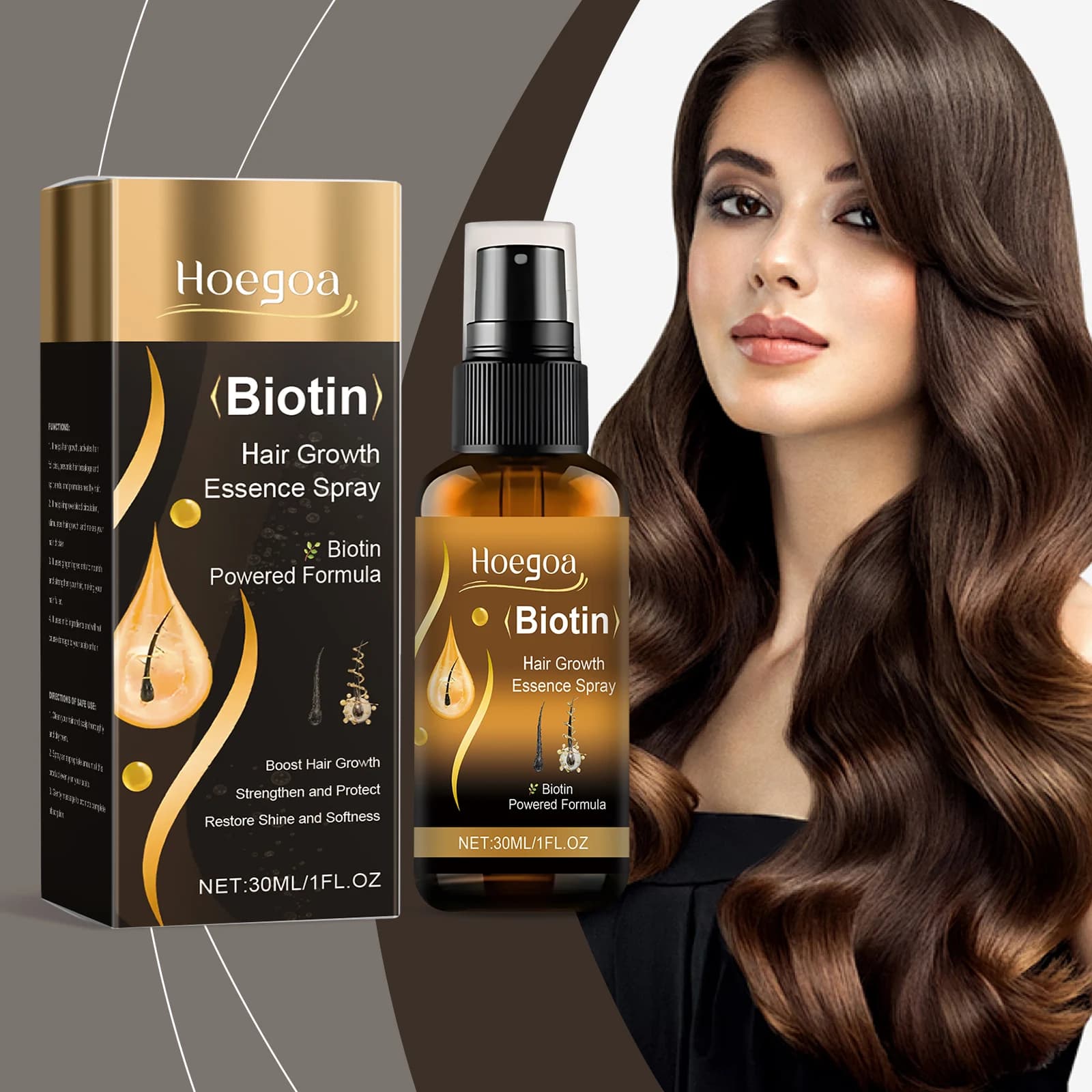 Huile de gingembre pour la croissance des cheveux, sérum réparateur des cheveux endommagés, améliore