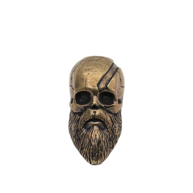 Perles de couteau en laiton, motif Longue Barbe Spartan Grand Guerrier Dieu de la Guerre, pour EDC, 