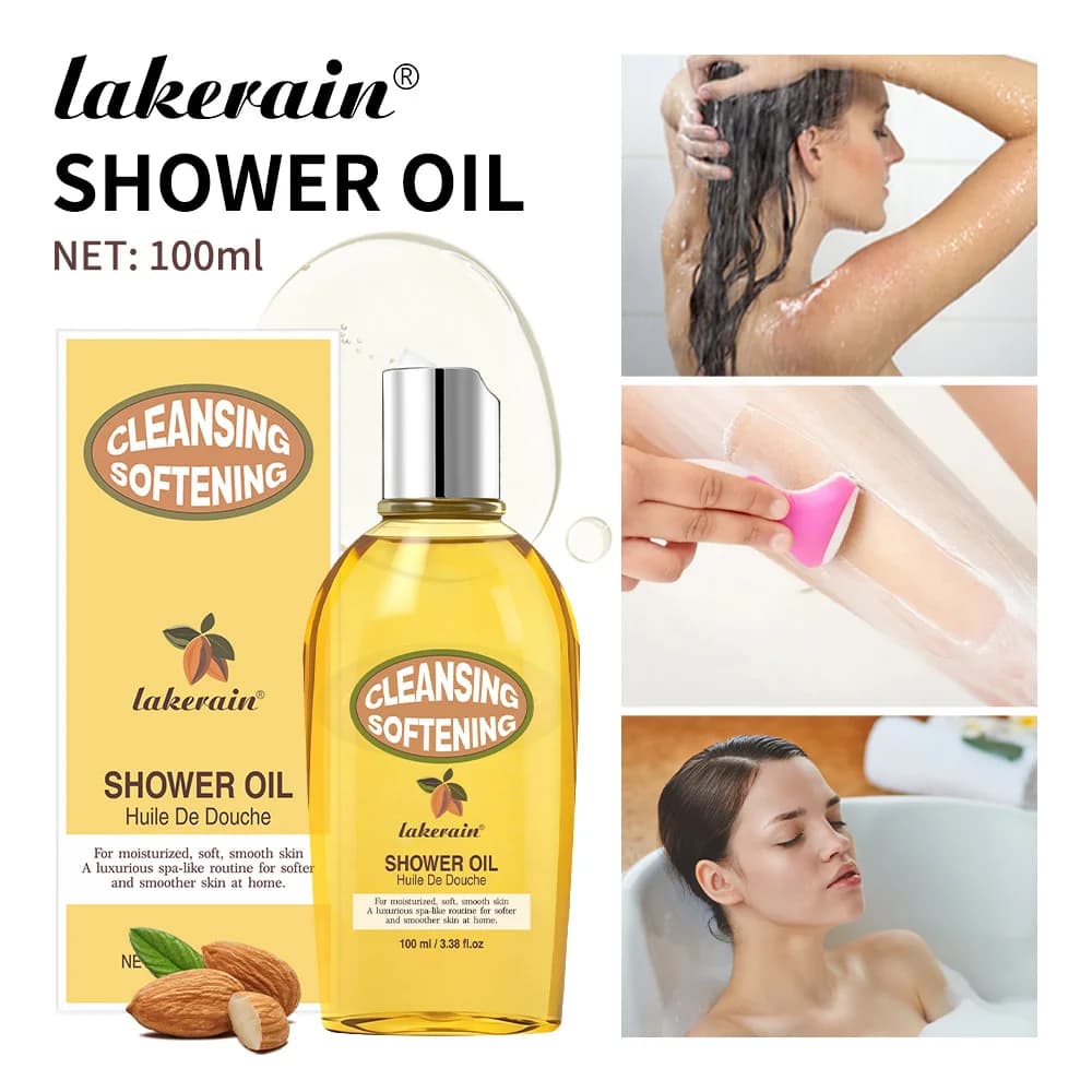 Huile de bain 2-en-1 : Nettoyant corporel hydratant, éliminateur de saleté cutanée, douche douce, ne