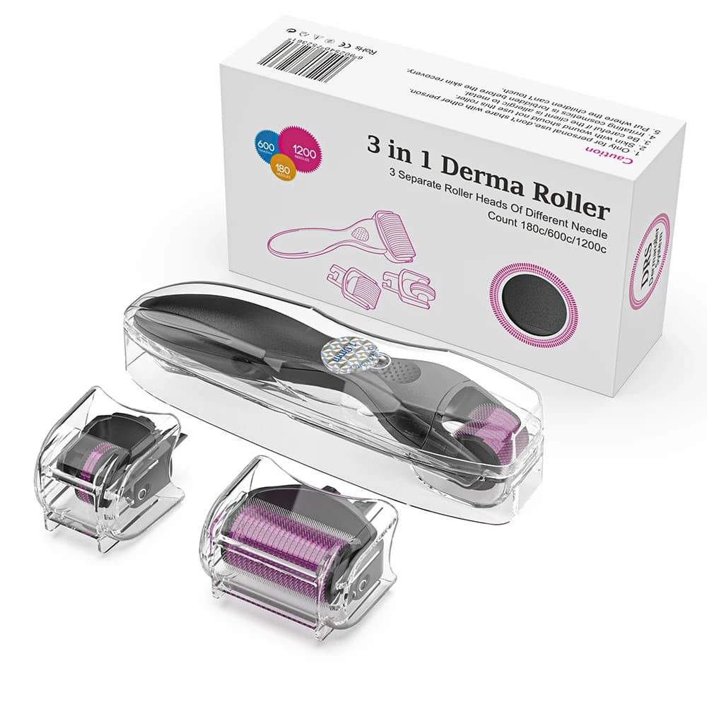 Rouleau Derma 3-en-1 à micro-aiguilles, raffermissant et absorption profonde |   Rouleau dermique ma