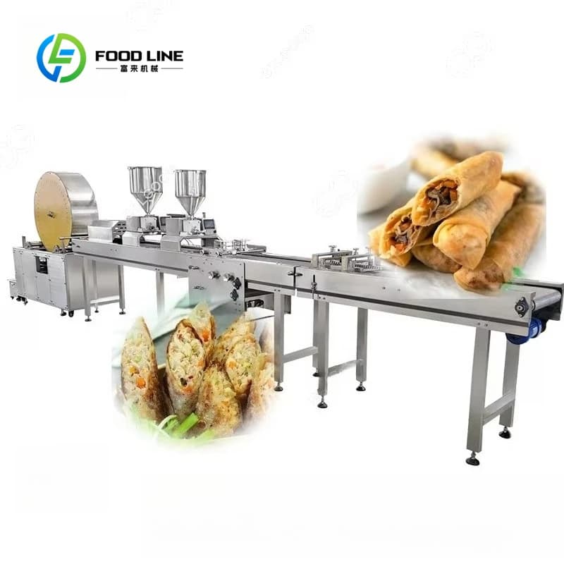 Machine automatique commerciale pour rouleaux d'œufs croustillants, ligne de production personnalisé