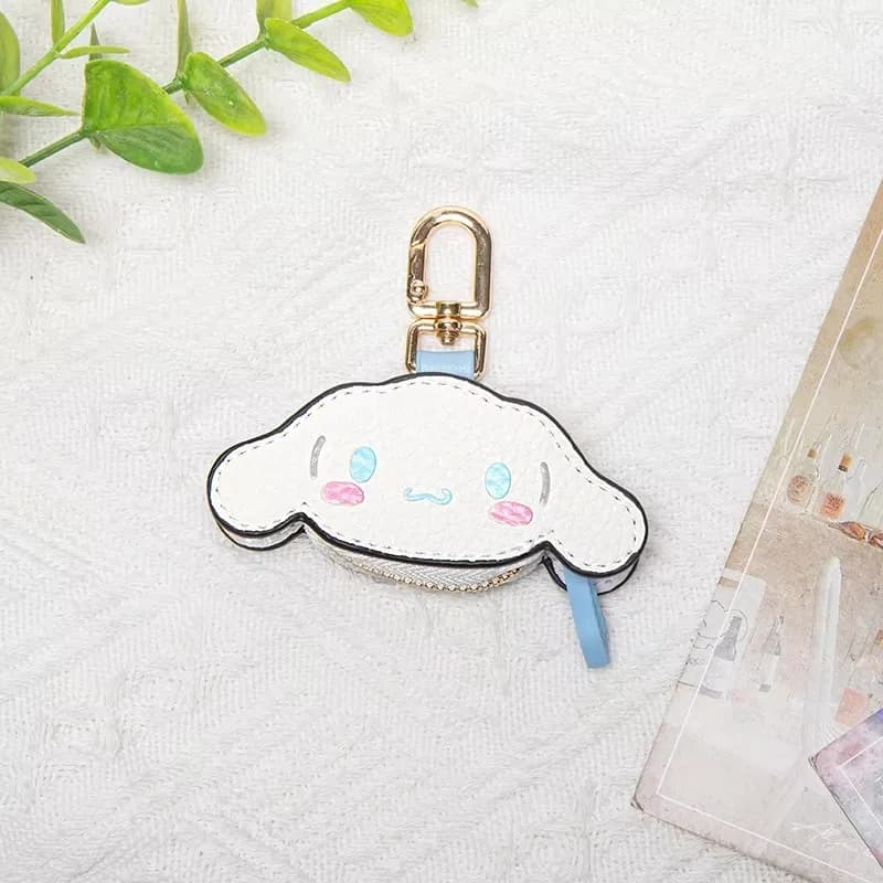 Porte-clés en cuir Sanrio Cinnamonroll, accessoires vestimentaires, pendentifs à la mode, cadeaux ex