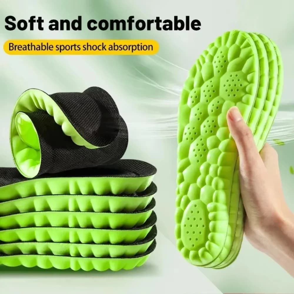Semelles orthopédiques 4D Sport 2026 super douces pour chaussures, absorption des chocs, soutien de 