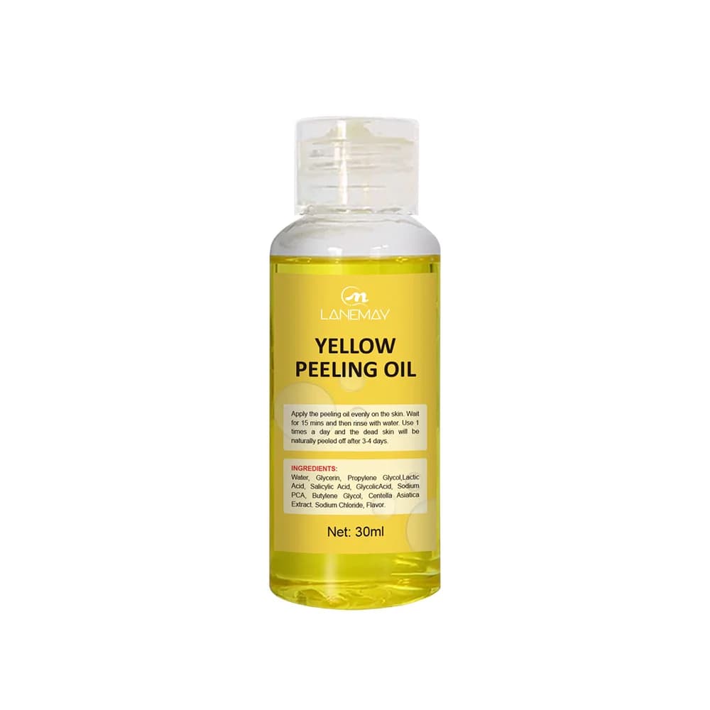 Lotion éclaircissante forte à l'huile de peeling jaune pour peaux foncées, éclaircit le corps, les c