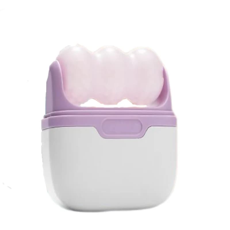 Rouleau de glace facial à double tête, utilisé pour le massage du visage et de la tête, en matériau 