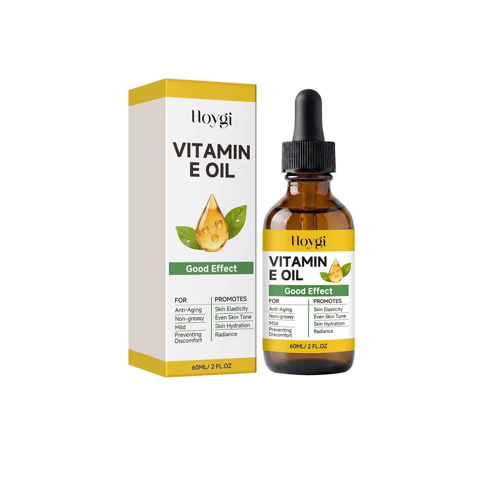 Huile de vitamine E hydratante et raffermissante, améliore la douceur de la peau, éclaircit le teint