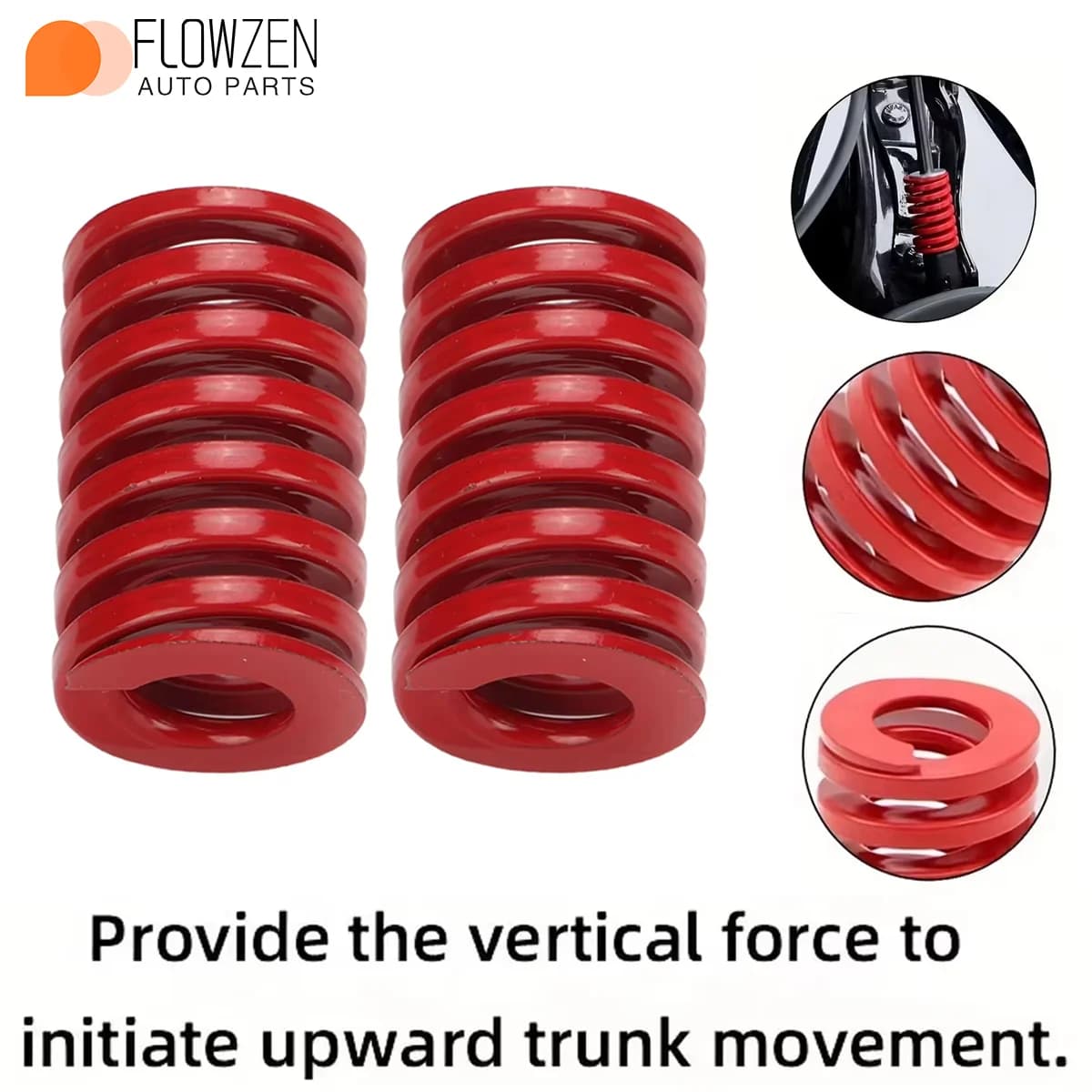 Ressort de matrice rouge de 25mm, 2 pièces, pour coffre arrière de voiture, Support de jambe de forc