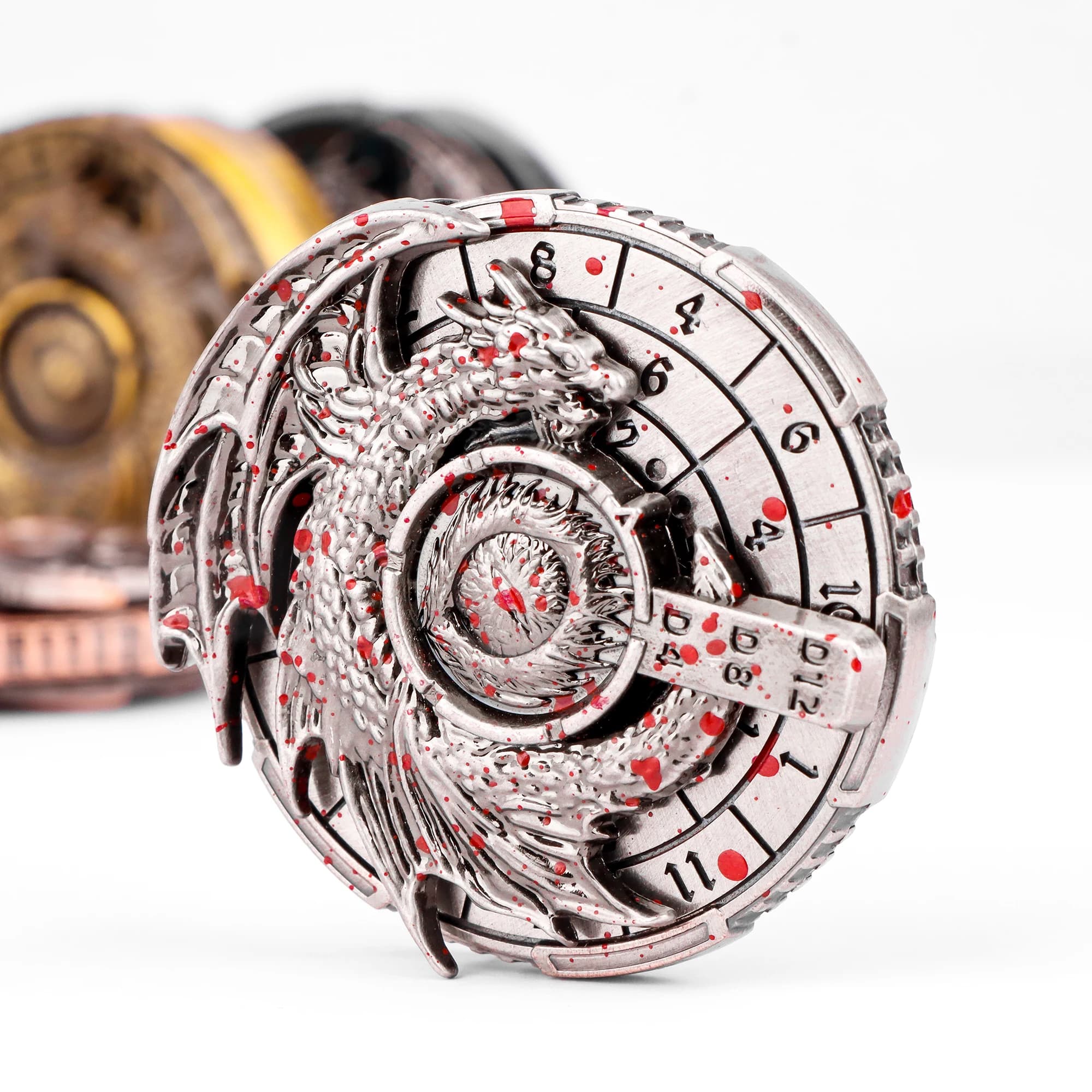 Ensemble de dés D6, ensemble de gyroscope de doigt, dés de roulette à boussole pour Dungeons And Dra