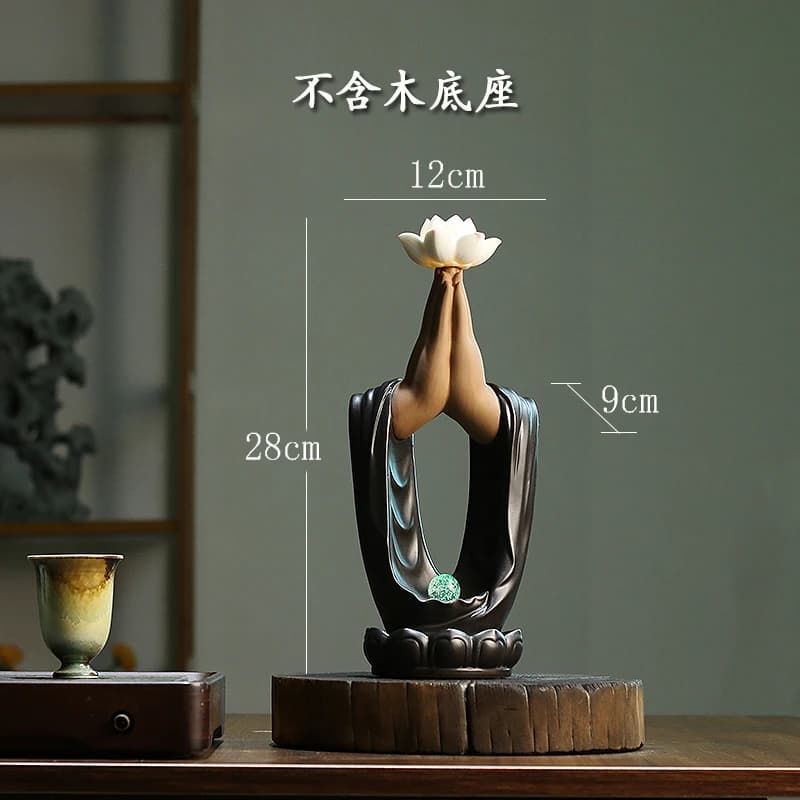 Réversion d'aromathérapie à la main en céramique simple rétro du Vermont chinois, poêle d'aromathéra
