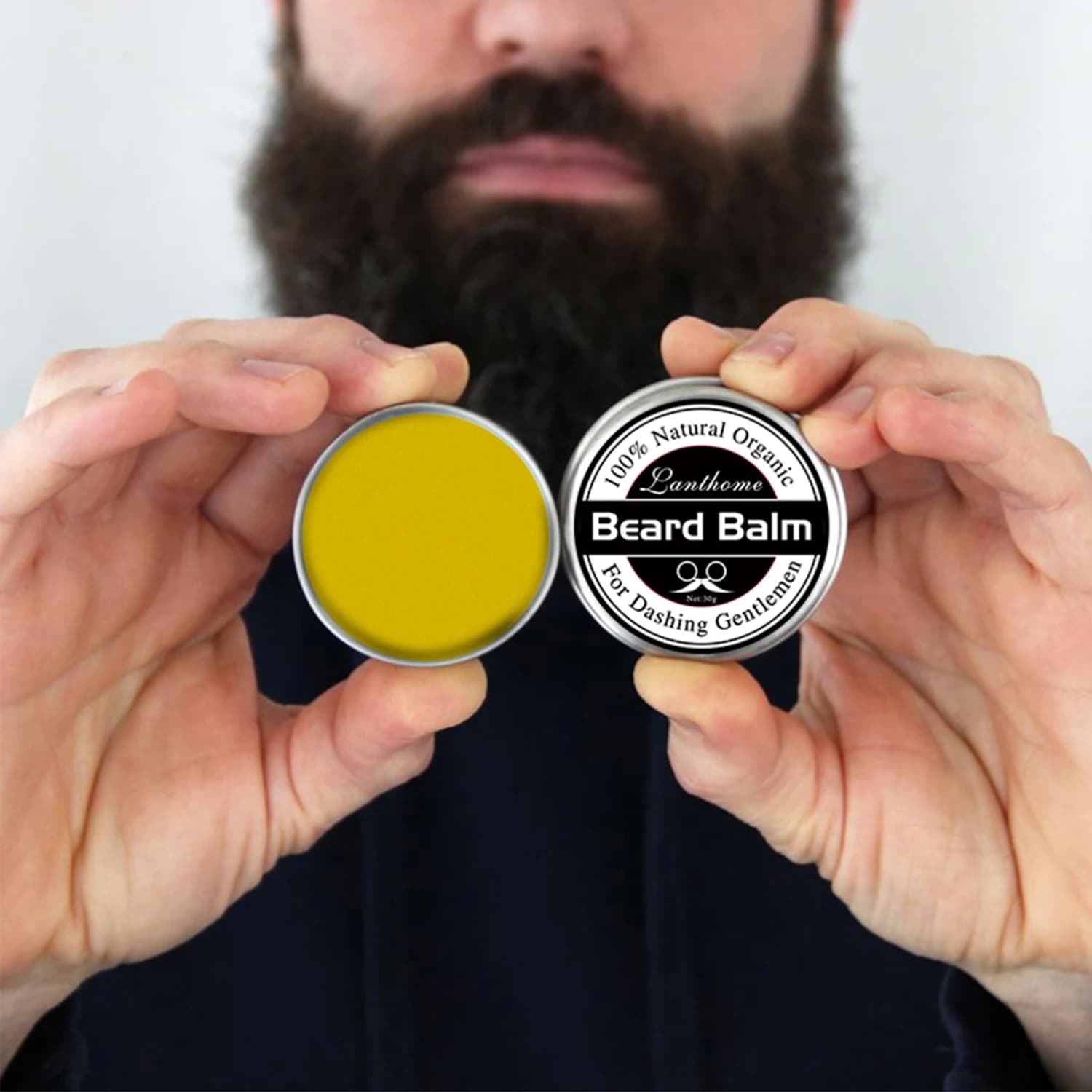 Baume à barbe pour hommes, 30g, huile revitalisante, améliore la douceur de la barbe, gestion de la 