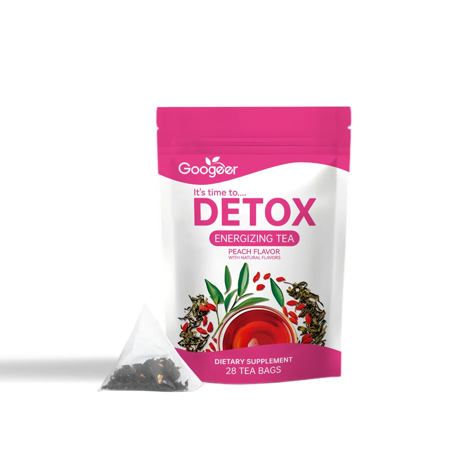 Googeer 28 sachets de thé détoxifiant aux herbes pour soulager l'abdomen, détoxification, soins de s