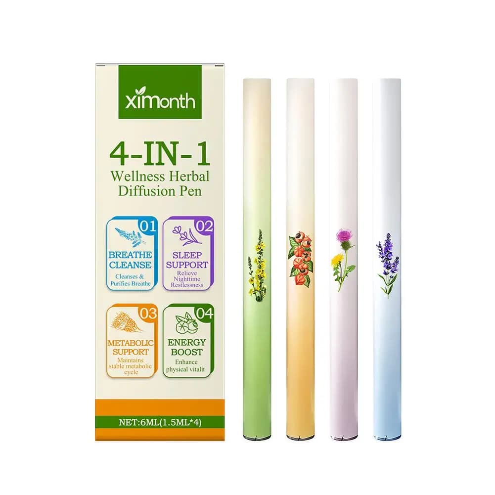 Diffuseur d'herbes naturelles avec molène/thym/menthe/guarana/thé vert – Énergie naturelle et soutie