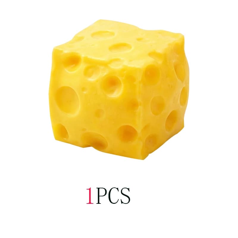 Jouet géant en forme de fromage à presser, taille extra large, jouet sensoriel anti-stress en forme 