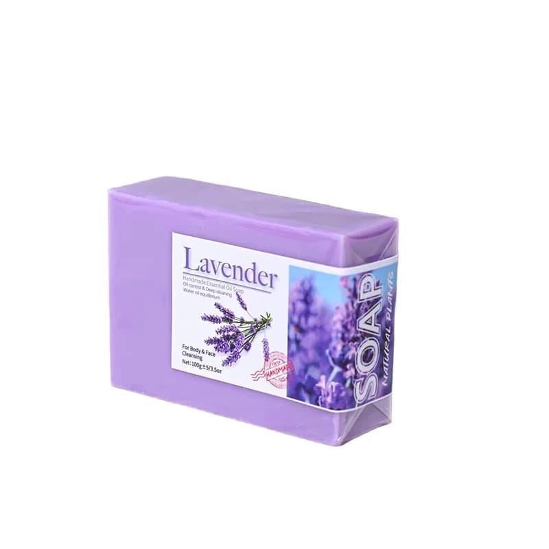 Barre de savon de douche à la lavande faite à la main, huile essentielle naturelle à base de plantes