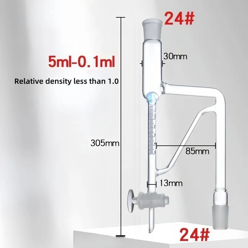 Tube de détermination d'huile volatile 5ml--10ml, testeur d'huile légère, équipement d'extraction d'