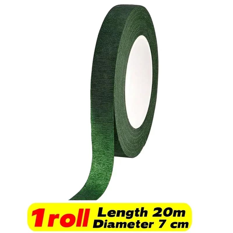 10/1 rouleaux de rubans floraux pour Bouquet vert, papier d'emballage auto-adhésif pour étamines, dé