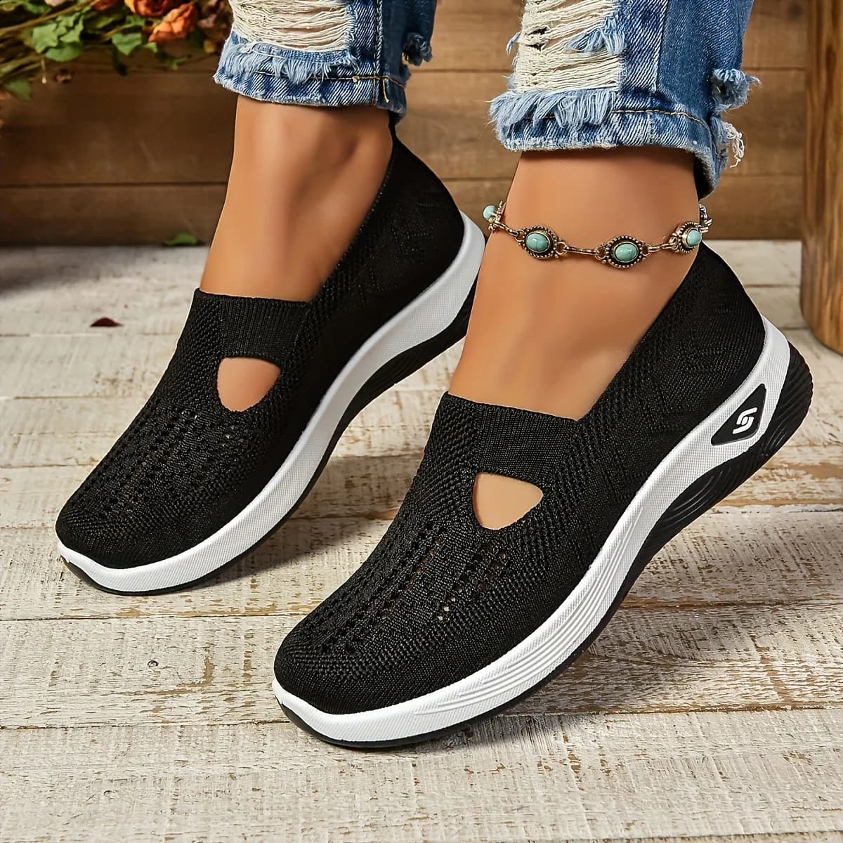 Chaussures plates en maille respirante pour femmes, mocassins astronomiques légers et doux, chaussur