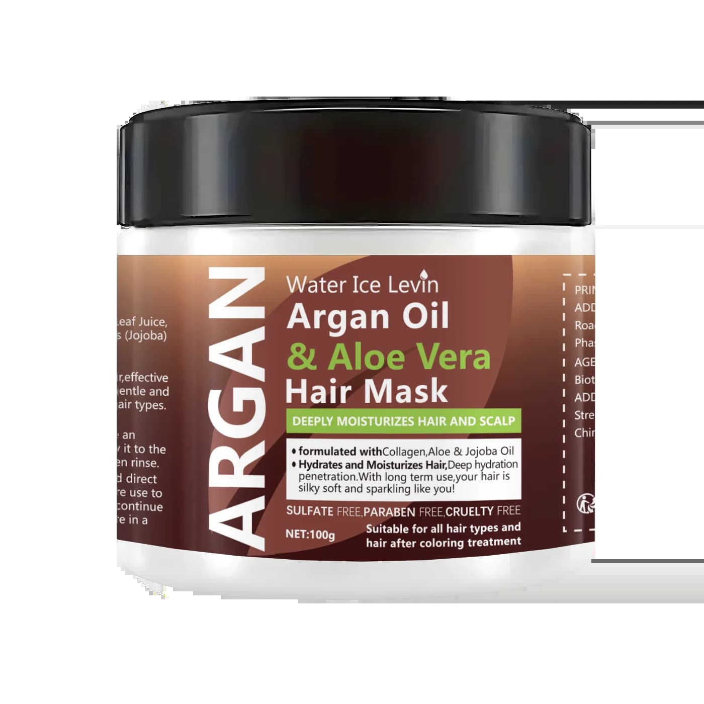 Huile d'argan-Masque capillaire e Vera pour les touristes, contrôle de l'huile, hydratant, revitalis