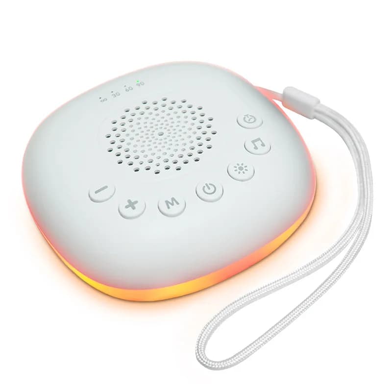Machine à bruit blanc Portable, aide au sommeil avec lumière respiratoire LED et 20 Types de musique