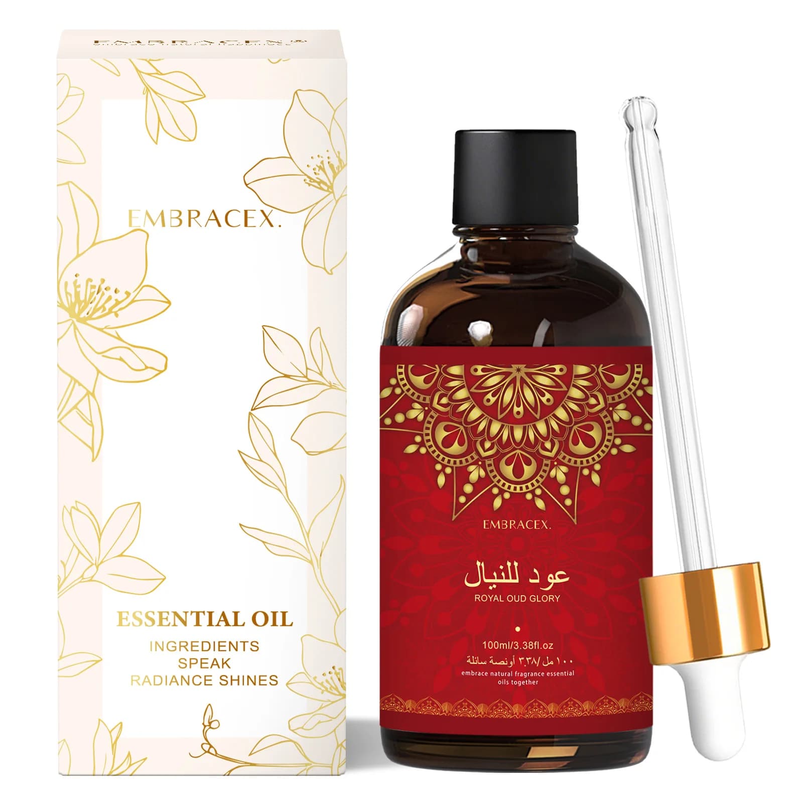 100ml عود للنيال Royal Oud Glory Huile Essentielle Cadeaux Aïd al-Fitr Huiles Parfumées Arabes Parfu