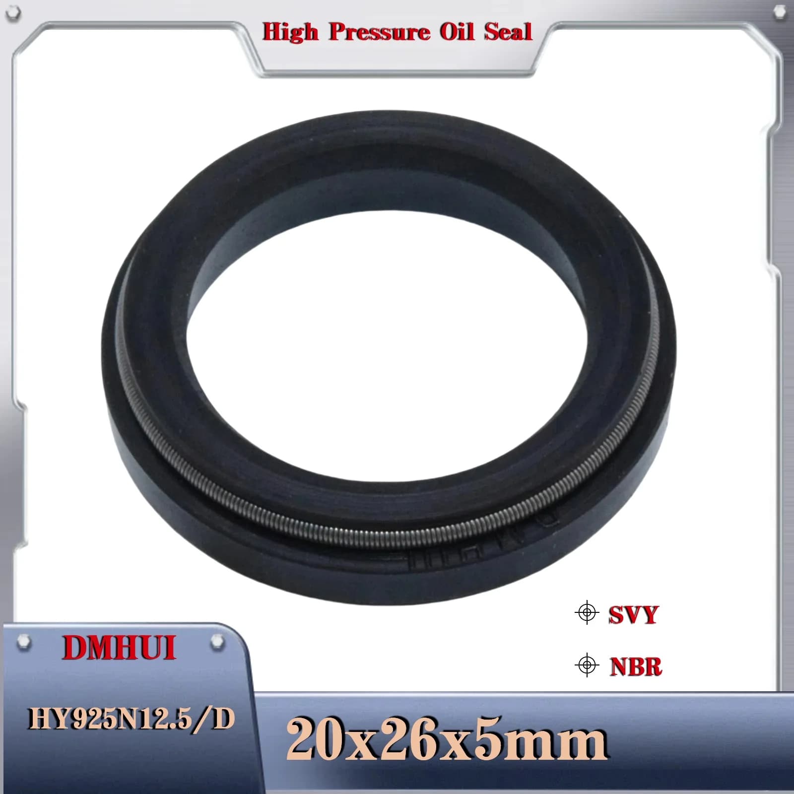 Joint d'étanchéité d'arbre de moteur hydraulique 20x26x5/SVY/NBR pour pompes hydrauliques HY925N12.5