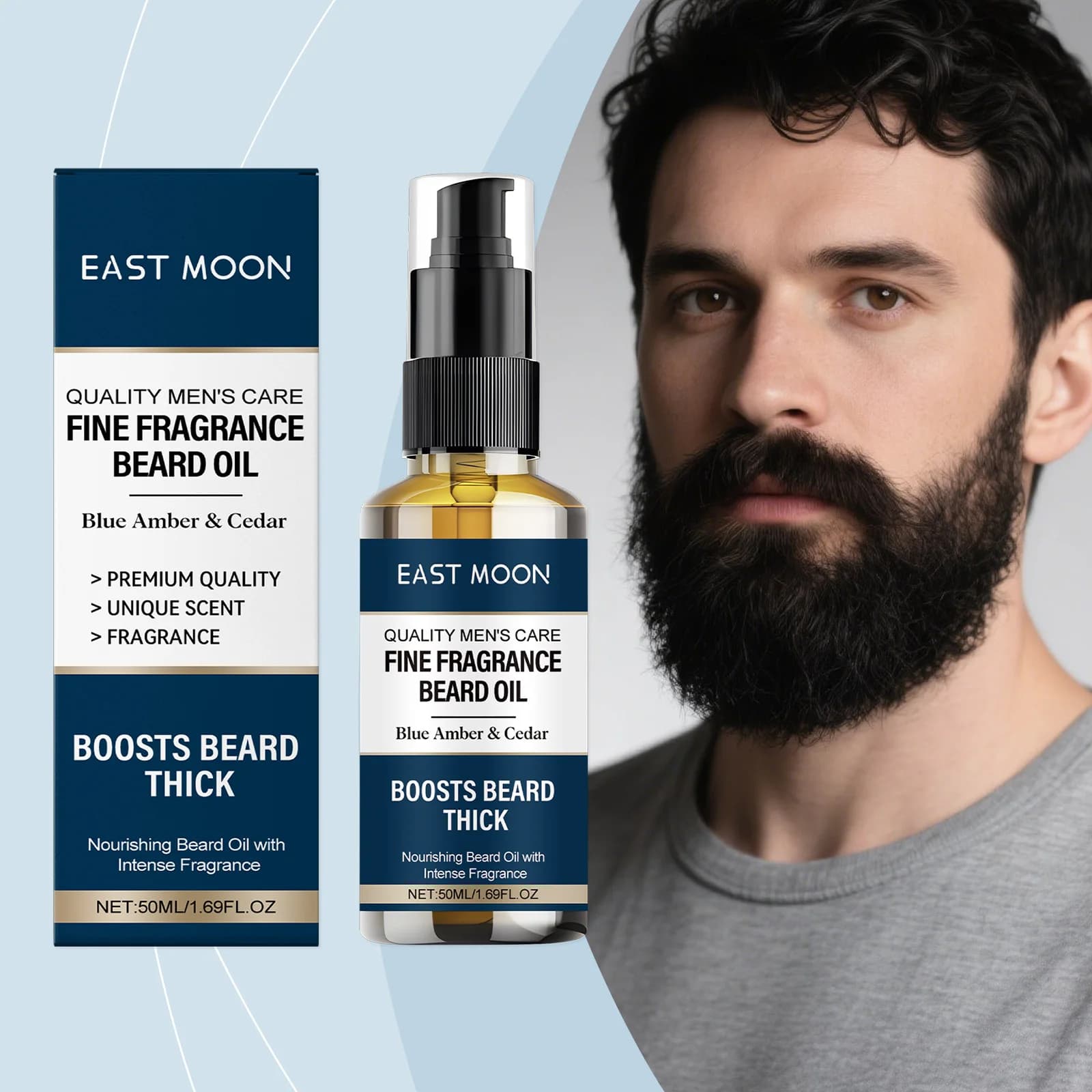 Huile à barbe pour hommes parfumée de cèdre – Nutrition profonde, parfum longue durée, frisottis, no