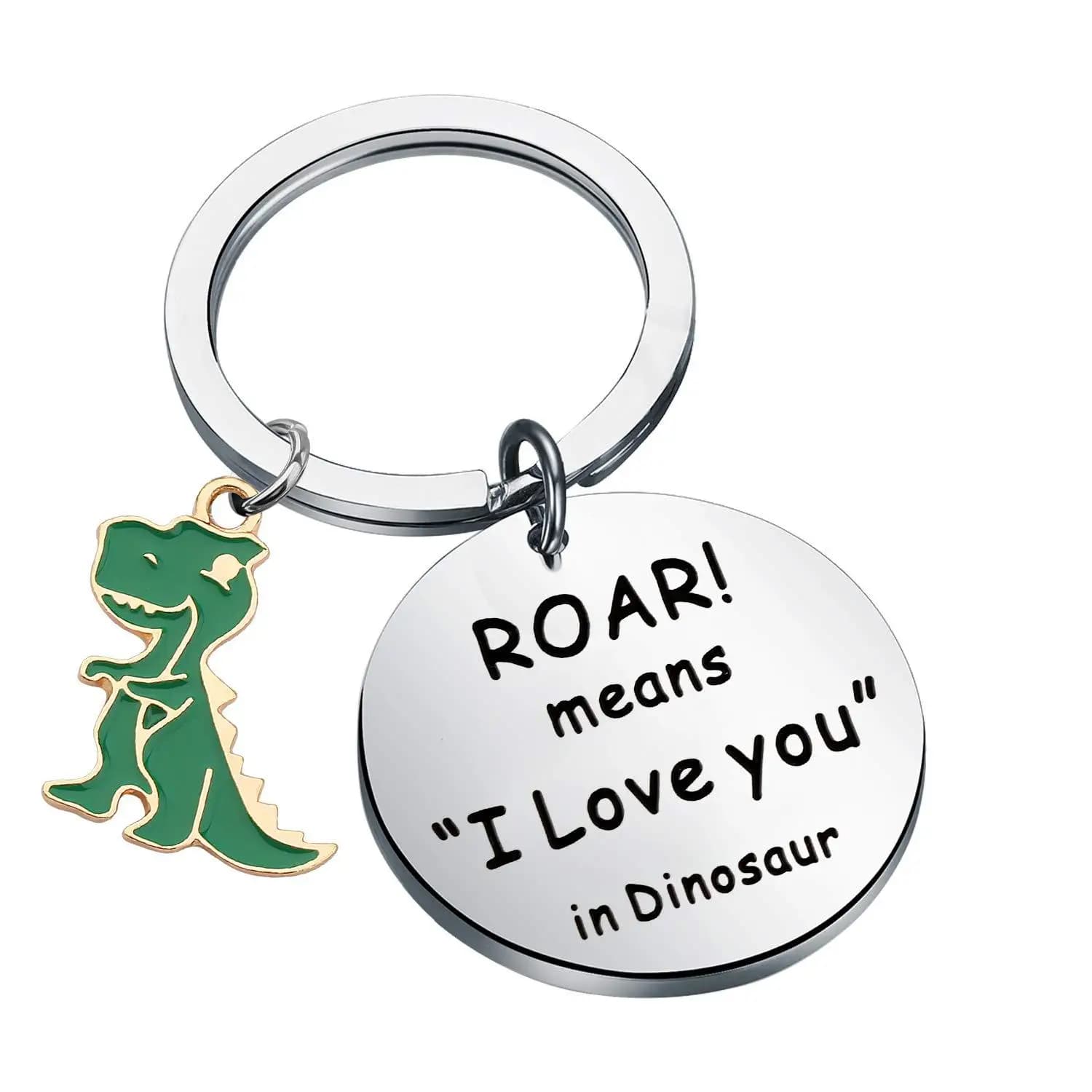 ROAR signifie que je t'aime dans le dinosaure porte-clés doux porte-clés bijoux à bricoler soi-même 